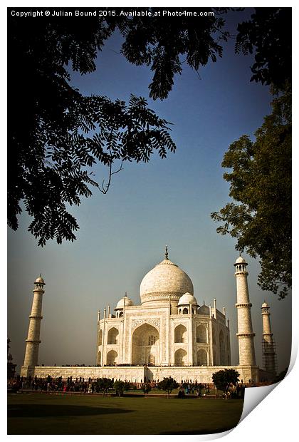 The Taj Mahal, Agar, India Print by Julian Bound