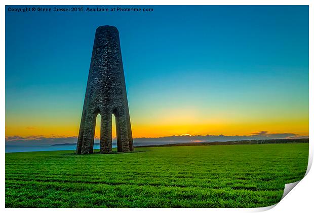  Evening Daymark, Kingswear Print by Glenn Cresser