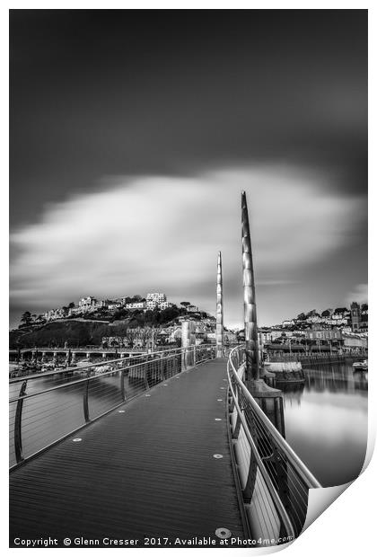 Torquay Harbour Bridge Print by Glenn Cresser