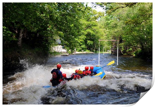 White Water Rafting Print by Harvey Hudson