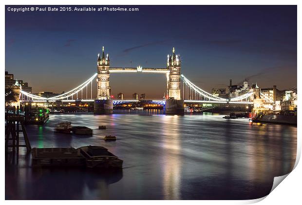  Tower Bridge At Dawn Print by Paul Bate