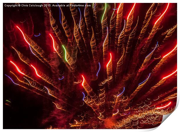  Firework worms Print by Chris Colclough