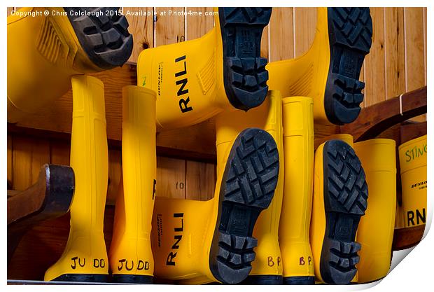 Wellies at the ready Print by Chris Colclough