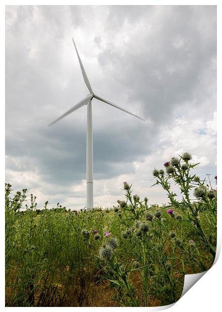  Wanlip Wind Turbine Print by Scott Pollard