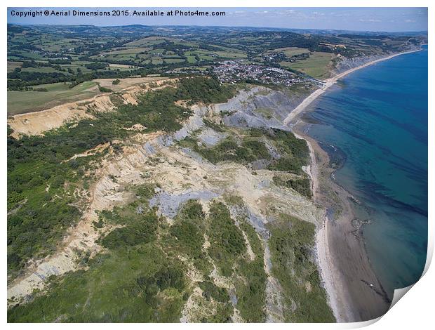   Charmouth Print by Aerial Dimensions