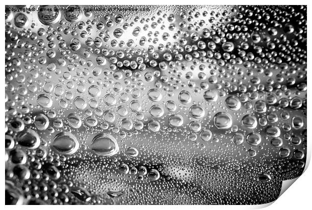  Bubble On Glass Print by James Byrne