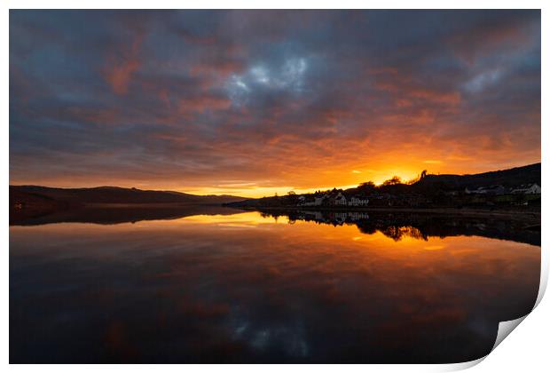 Winter Sunset on Loch Fyne Print by Rich Fotografi 