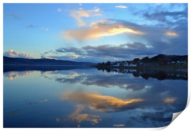 November sunset on Loch Fyne Print by Rich Fotografi 