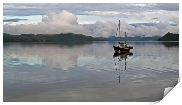 Anchored on Loch Fyne Print by Rich Fotografi 