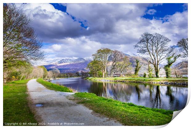 The Caledonian canal. Print by Bill Allsopp