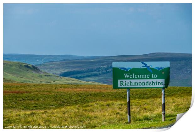 Welcome to Richmondshire. Print by Bill Allsopp