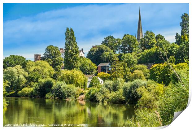 Riverside gardens Ross on Wye. Print by Bill Allsopp