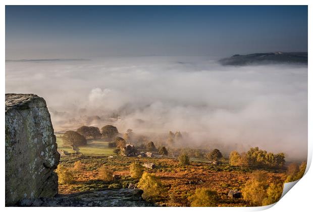 Curbar Edge. Print by Bill Allsopp