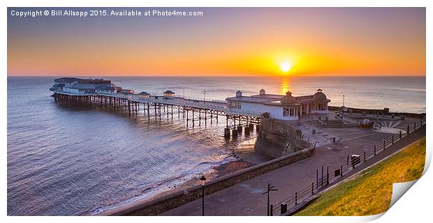 Sunrise over Cromer pier on the Norfolk coast. Print by Bill Allsopp