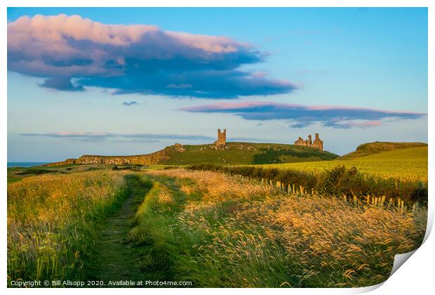 Dunstanburgh Castle. Print by Bill Allsopp