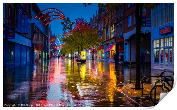 Wet Streets. Print by Bill Allsopp