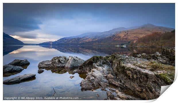 View along Loch Lomond. Print by Bill Allsopp