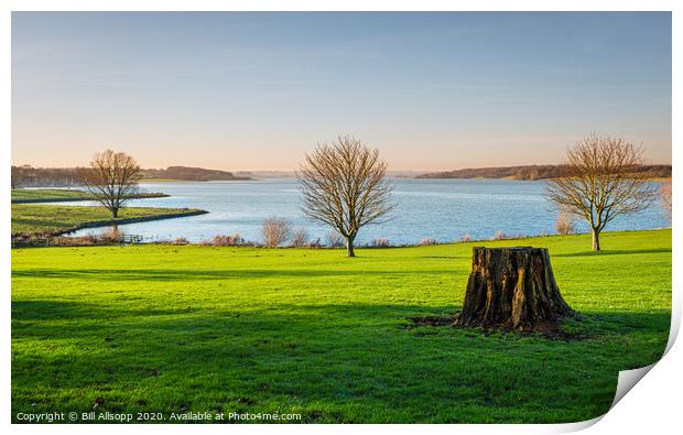 Rutland water. Print by Bill Allsopp