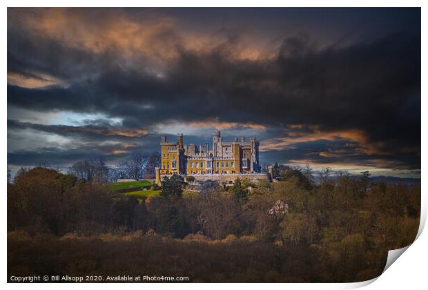 View of Belvoir castle. Print by Bill Allsopp