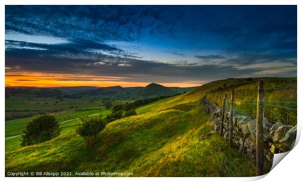 Parkhouse Hill and Chrome Hill Print by Bill Allsopp