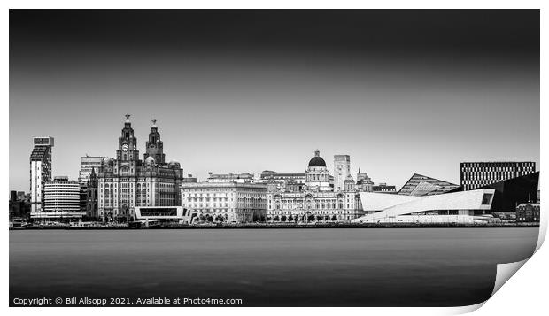 Liverpool waterfront Print by Bill Allsopp