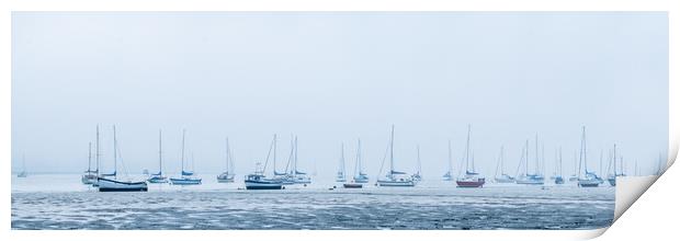 Misty moorings. Print by Bill Allsopp