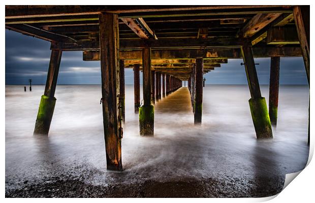 Under the pier. Print by Bill Allsopp