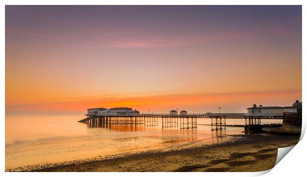 Cromer pier at sunrise. Print by Bill Allsopp