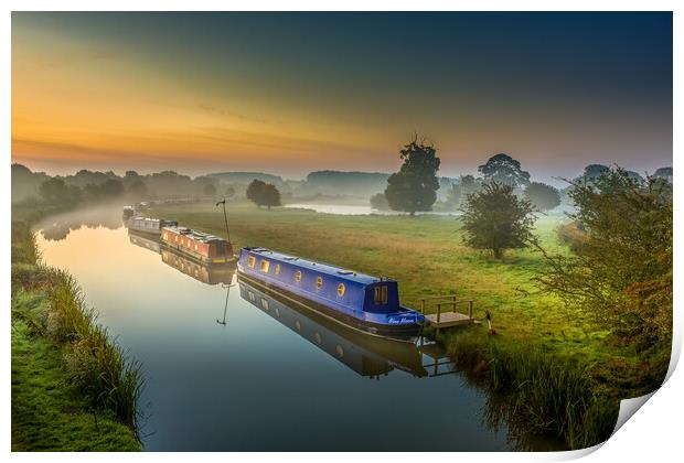The Ashby Canal at dawn. Print by Bill Allsopp