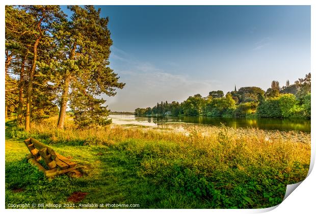 View across Thornton reservoir. Print by Bill Allsopp