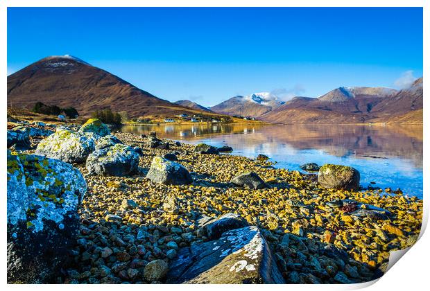 Loch Ainort and the Red Cuillins. Print by Bill Allsopp