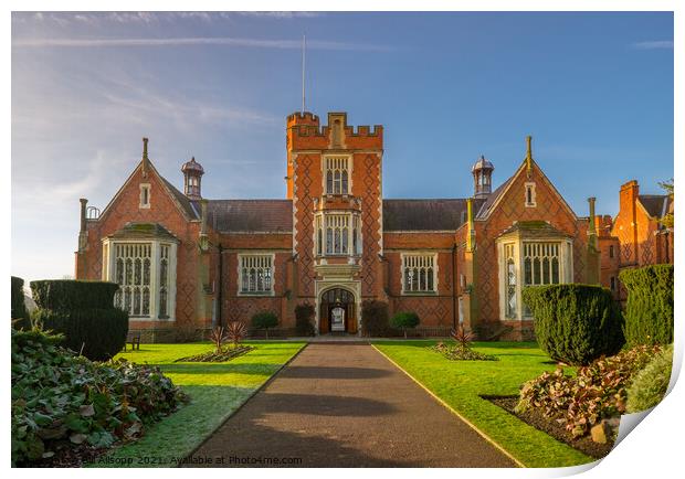 The main building at Loughborough Grammar School. Print by Bill Allsopp