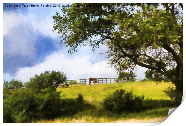  Horse on the Hill Print by Tracy Brown-Percival