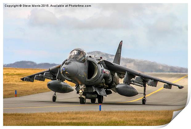 RAF Harrier Print by Steve Morris