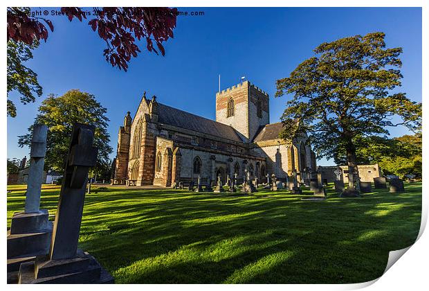  St.Asaph Cathedral Print by Steve Morris