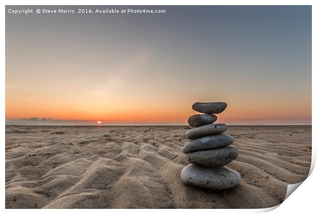 Sunset Beach Print by Steve Morris