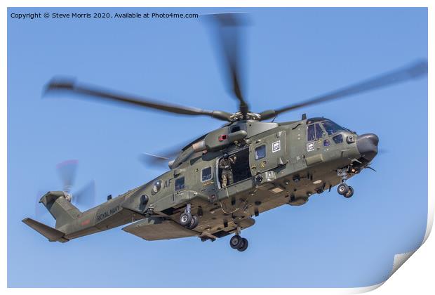 Royal Navy Merlin Print by Steve Morris