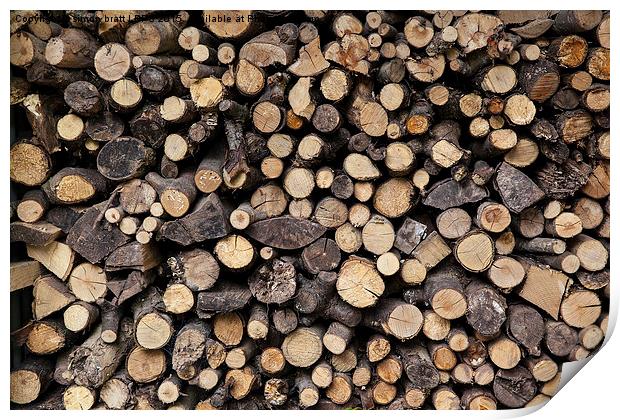 Big pile of sawn logs Print by Simon Bratt LRPS