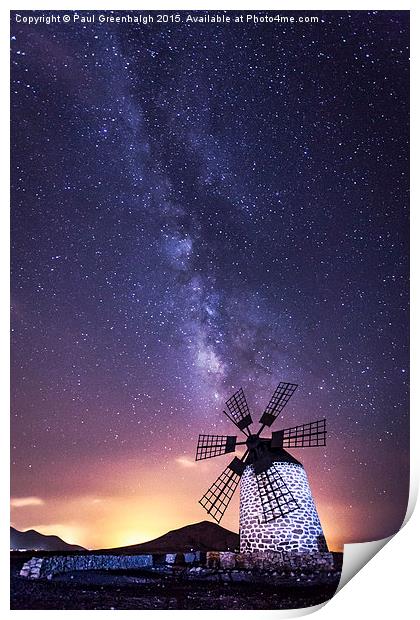 Milky Way WIndmill Print by Paul Greenhalgh