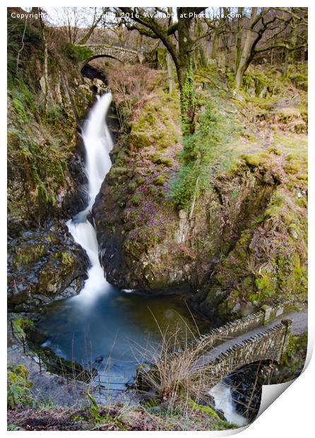 Aria Force Waterfall, Lake District Print by Paul Greenhalgh