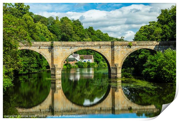 Prebends Bridge, Durham Print by Ernie Jordan