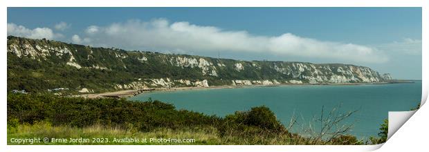 Folkestone cliffs Print by Ernie Jordan