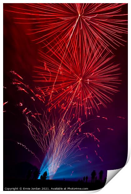 Fireworks 7114 Print by Ernie Jordan