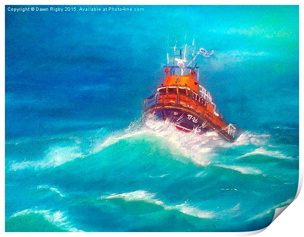  Mallaig Lifeboat. Print by Dawn Rigby
