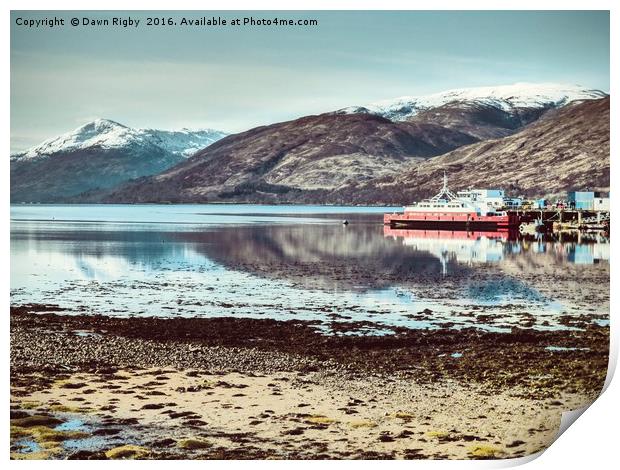 Loch Linnhe, Fort William, Highlands, Scotland Print by Dawn Rigby