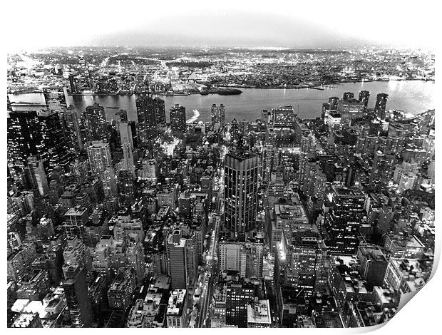 New York from Above Print by Lauren Rumbold
