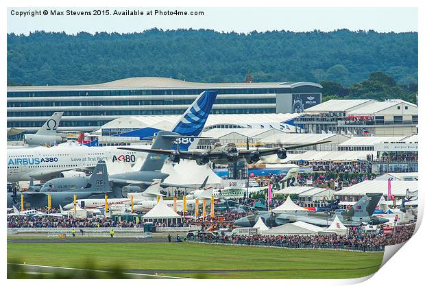  City of Lincoln takes off from Farnborough airsho Print by Max Stevens