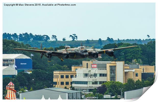  City of Lincoln takes off from Farnborough airsho Print by Max Stevens