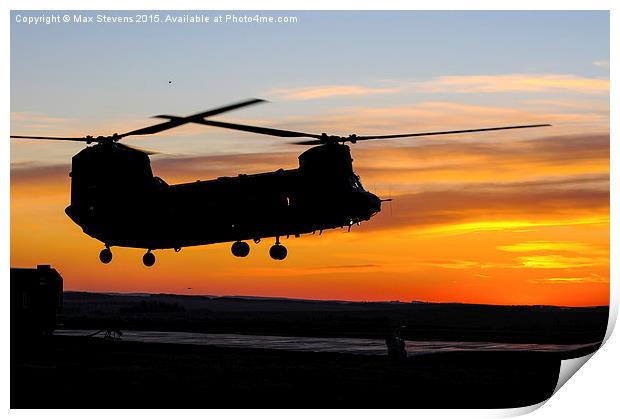  Chinook Sunset Print by Max Stevens