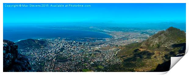  Cape Town Panorama Print by Max Stevens